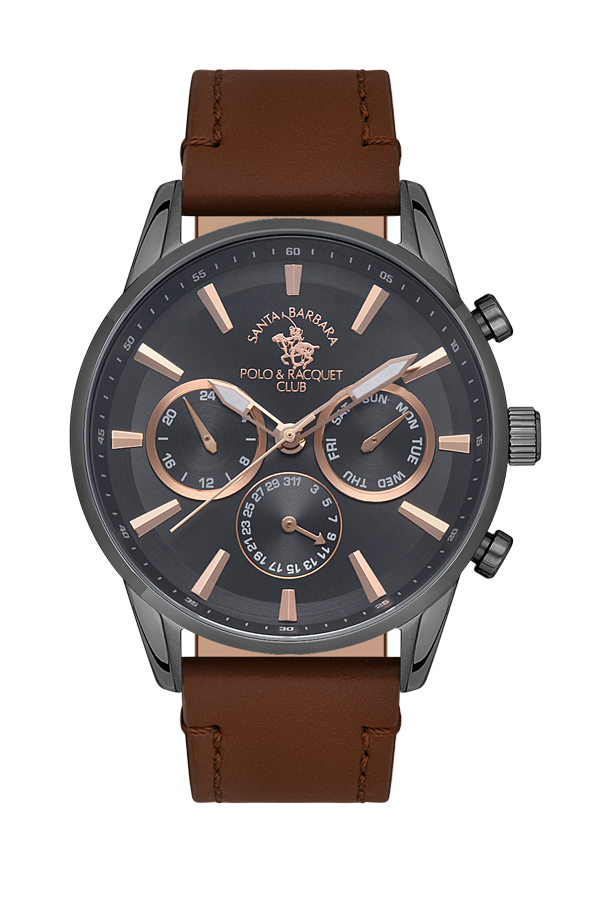 SB.1.10419 Elegant Santa Barbara Polo Men's Watch Genuine Leather Band