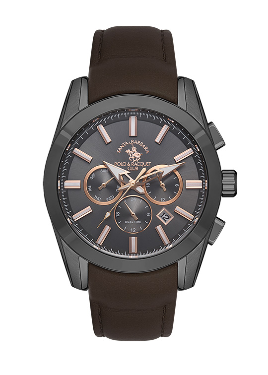 SB.1.10444 Elegant Santa Barbara Polo Men's Watch Genuine Leather Band